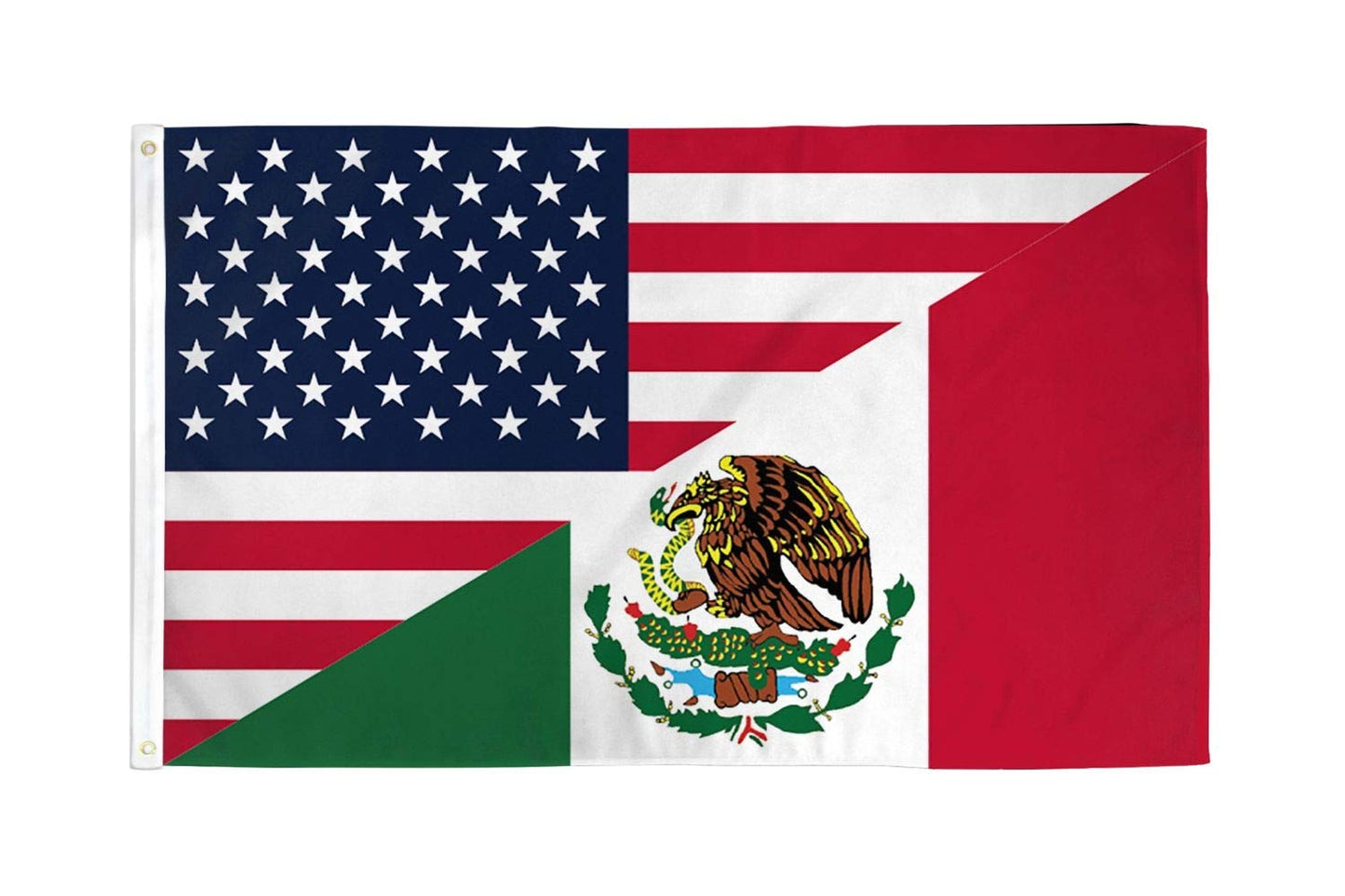 Mexico/USA Flag Bandera 5x3ft