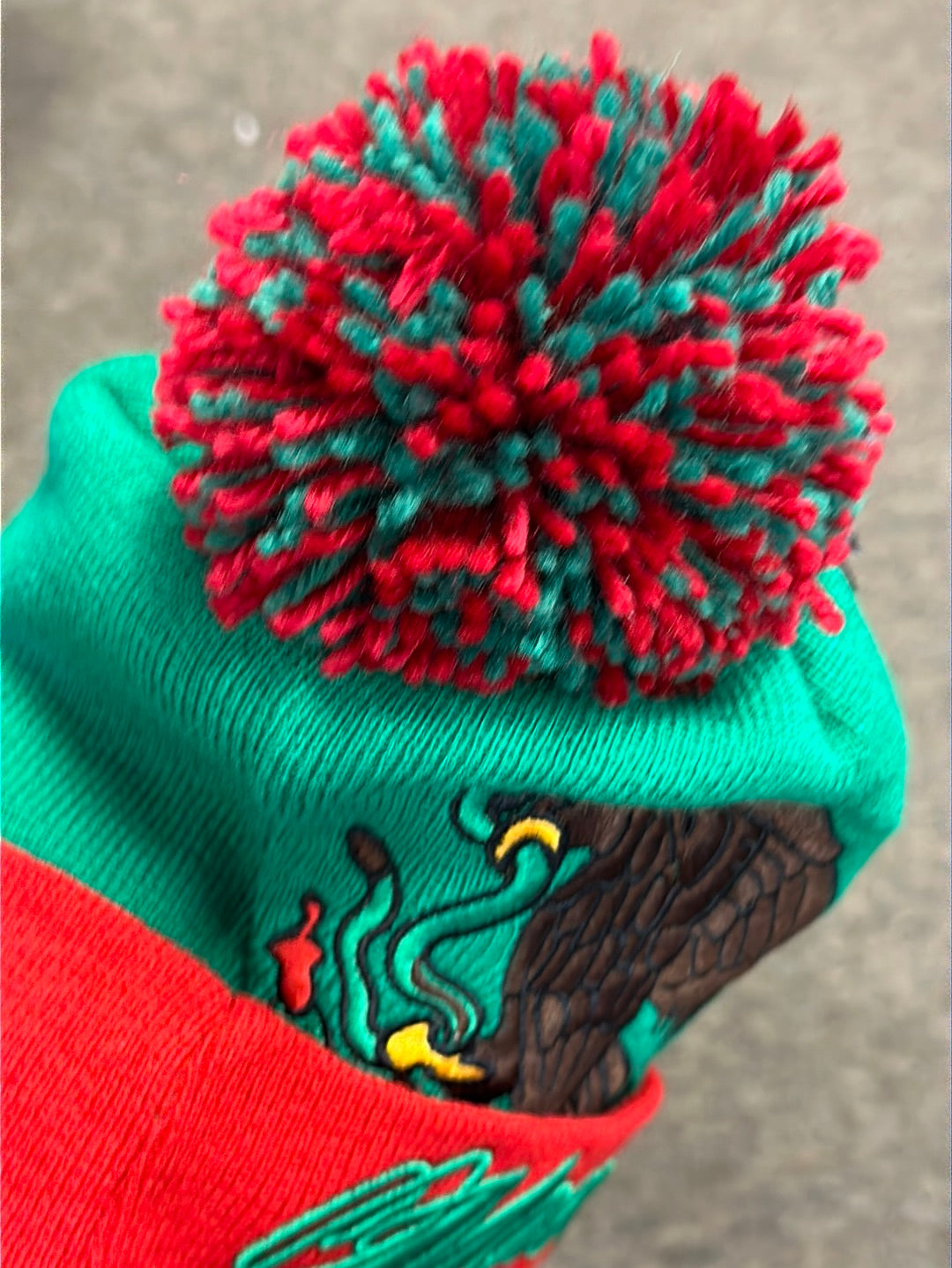 Mexico Beanie Pom Mexico Flag Knit Hat Cap-Gorro de punto con Bandera de México y Pompón de México