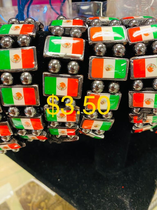 Pulcera Mexico Bandera- Mexico Flag Bracelet