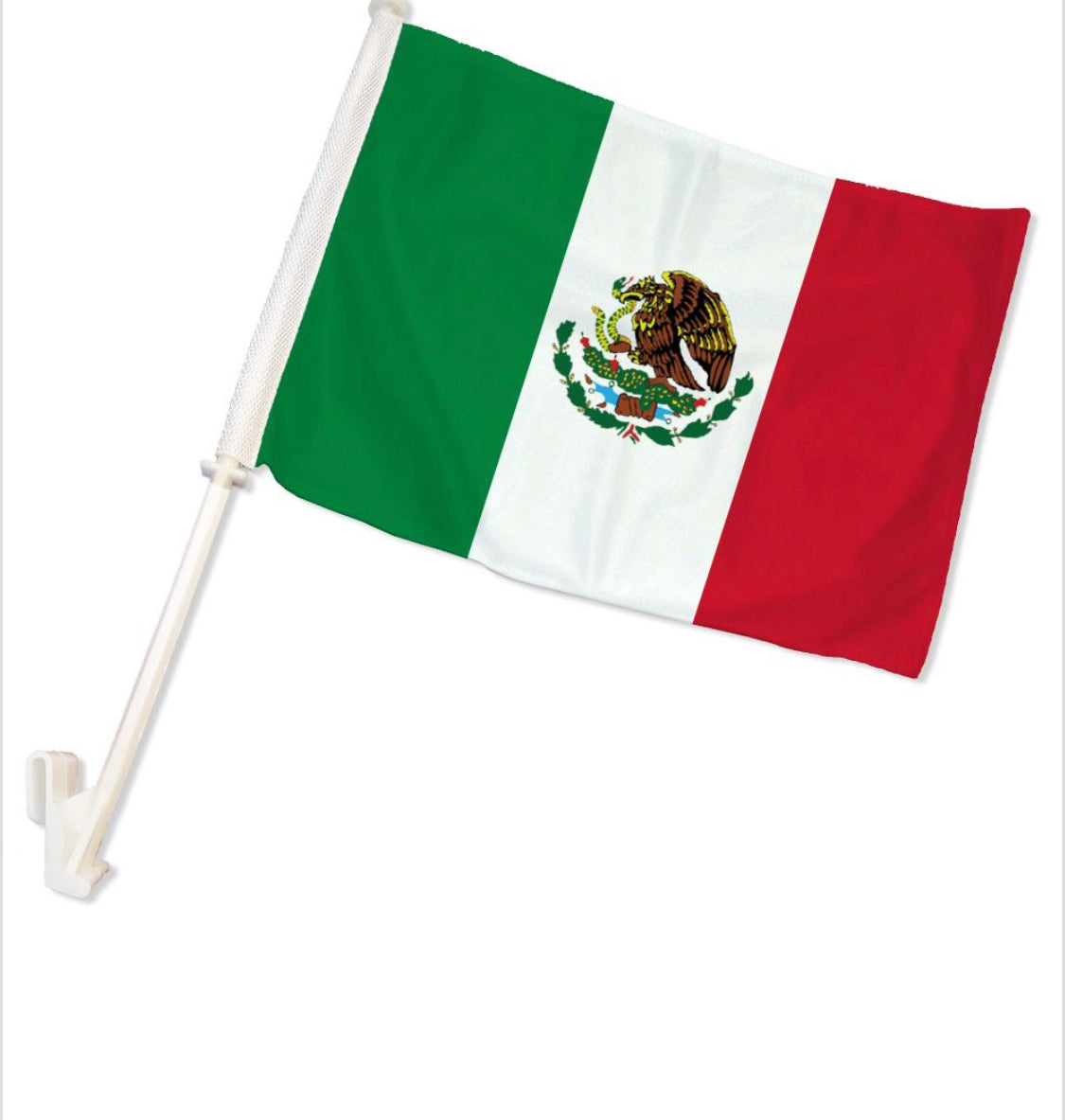 MEXICO DOUBLE-SIDED CAR FLAG -BANDERA MEXICO PARA VENTANA DE AUTO DOBLE LADO