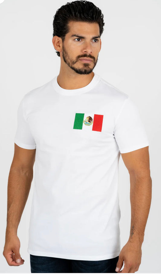 Men's Platini Mexico Jersey Cotton T-Shirt- Camisa Mexico Bordada Algodón