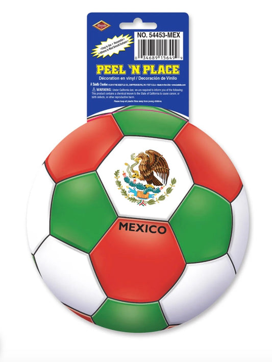 Mexico Flag Sticker Ball - Mexico Pelota Pegatina 5.25"